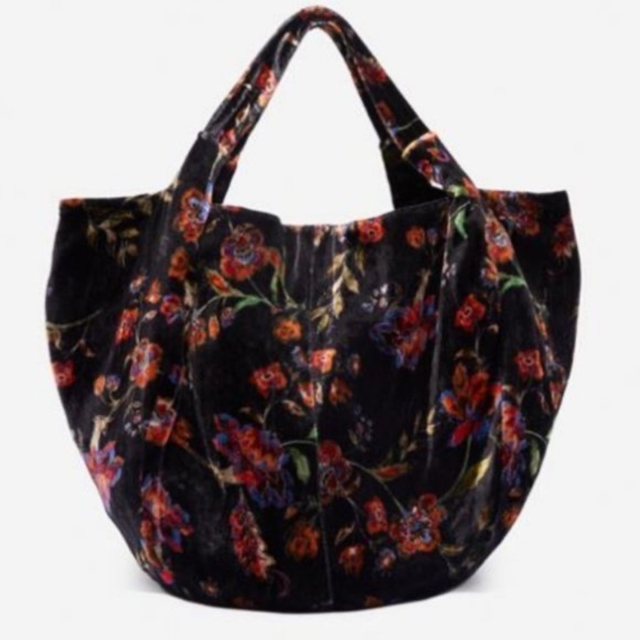 Johnny Was Jade borges velvet hobo shoulder bag purse - Picture 1 of 6